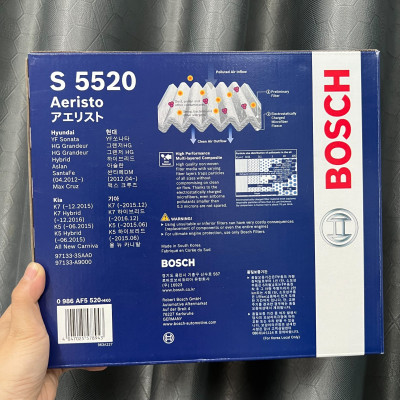 Lọc Điều Hòa Loại Tiêu Chuẩn BOSCH Ariesto S5520 Cho Xe Hyundai Santafe, Sonata, Kia Optima/K5, Sedona/Carnival..