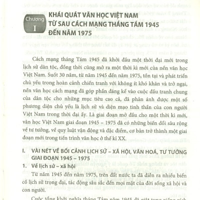 Văn Học Việt Nam Từ Sau Cách Mạng Tháng Tám 1945