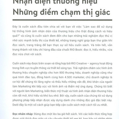 Rio Book No.2 - Nhận Diện Thương Hiệu, Những Điểm Chạm Thị Giác (Tái Bản)