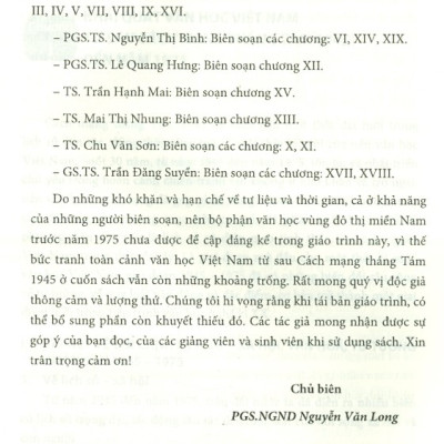 Văn Học Việt Nam Từ Sau Cách Mạng Tháng Tám 1945