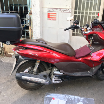 Thùng Givi E43NTL và baga SRV PCX, gối tựa lưng BE43N, bộ thùng xe PCX