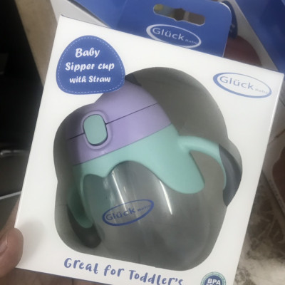 Bình tập uống có ống hút Gluck Baby