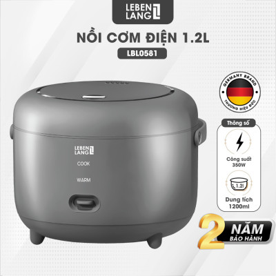Nồi cơm điện Lebenlang LBL0581, dung tích 1200ml, công suất 350W, thiết kế hiện đại, bảo hành 2 năm - hàng chính hãng