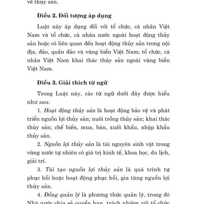 Luật thủy sản năm 2017 sửa đổi, bổ sung năm 2020, 2024 (bản in 2024)