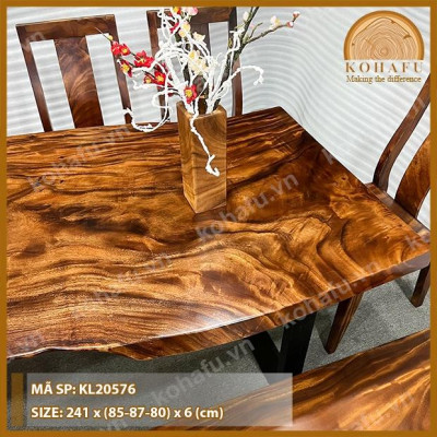 Bàn Dài Me Tây Nguyên Tấm Hiện Đại - KL20576