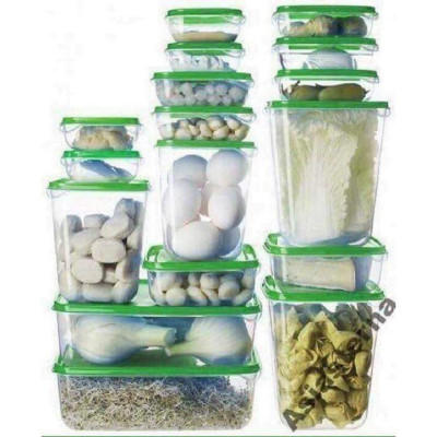 Bộ 17 Hộp Đựng Thực Phẩm Đa Năng Chất Liệu Nhựa Cao Cấp - Tiện Dụng - An Toàn Cho Sức Khỏe - Sử Dụng Được Với Lò Vi Sóng- Hàng Chính Hãng MINIIN