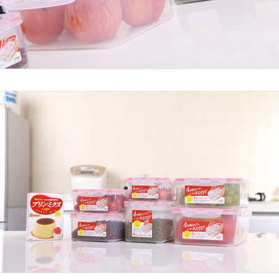 Combo 2 hộp nhựa trong đựng thực phẩm hình vuông - Hàng nội địa Nhật Bản