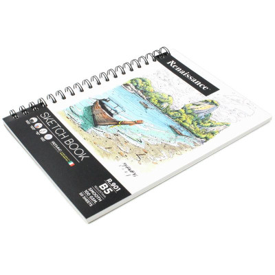 Tập Vẽ Lò Xo Phát Thảo B5 100 Trang 100gsm Sketch Book- Renaissance R-901 - Mẫu 2