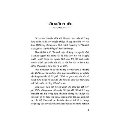 Sách - Chủ Tịch Hồ Chí Minh Với Nhân Tài Đất Việt - Vũ Kim Yến - VIETNAMBOOK