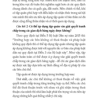 Tư Vấn, Phổ Biến Và Áp Dụng Pháp Luật Dân Sự (Phong Tục Tập Quán Và Một Số Vấn Đề Sinh Kế)