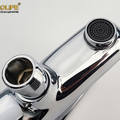 Bộ vòi sen nóng lạnh Đồng mạ Chrome Eurolife EL-8001 (Trắng bạc)