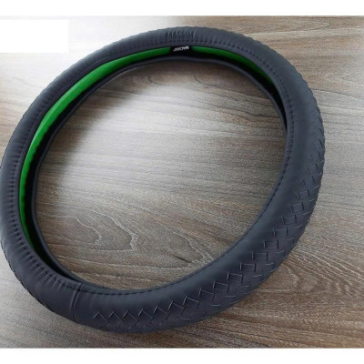 Bọc vô lăng cao cấp chất liệu da thật - Khâu tay 100% size M - nhãn hiệu Macsim mã L15T