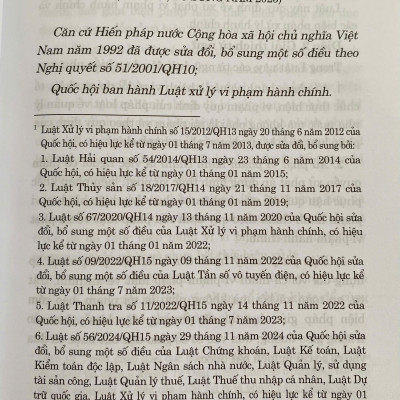 Luật Xử Lý Vi Phạm Hành Chính ( Sửa Đổi, Bổ Sung Năm 2025 )