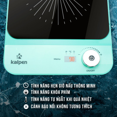 Bếp từ đơn Kalpen IK2 công suất 2200W chuẩn Đức, bảo hành 2 năm - hàng chính hãng