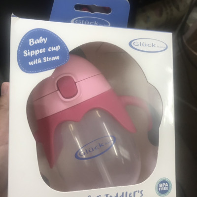Bình tập uống có ống hút Gluck Baby