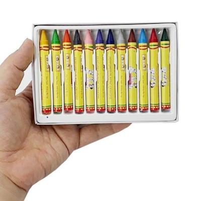 Viết Sáp Màu Chó Đốm BS-005 (12 Màu) - Mẫu Bao Bìa Màu Vàng