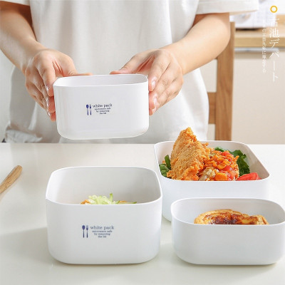 Set 02 hộp đựng thực phẩm White Pack 1000ml và 900ml, có nắp mềm giúp bảo quản thực phẩm sạch sẽ -nội địa Nhật Bản 