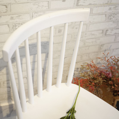GHẾ BÀN ĂN GỖ XUẤT KHẨU MÀU TRẮNG - STOOL CHAIR WHITE