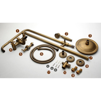 Sen cây nóng lạnh tắm đứng đồng tân cổ điển nhập khẩu GROVES 7963 (ĐẸP SANG TRỌNG)