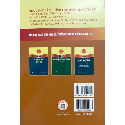 Sách - Luật Phòng, Chống Thiên Tai (Hiện Hành) (Sửa Đổi, Bổ Sung Năm 2020, 2023) - NXB Chính Trị Quốc Gia