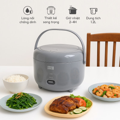 Nồi cơm điện Lebenlang LBL0581, dung tích 1200ml, công suất 350W, thiết kế hiện đại, bảo hành 2 năm - hàng chính hãng
