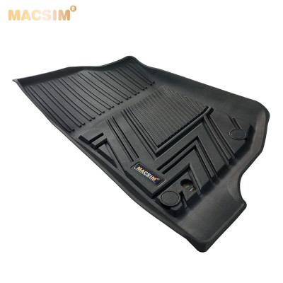 Thảm lót sàn xe ô tô Jeep Wrangler Rubicon New 2019-đến nay Nhãn hiệu Macsim chất liệu nhựa TPE đúc khuôn cao cấp - màu đen