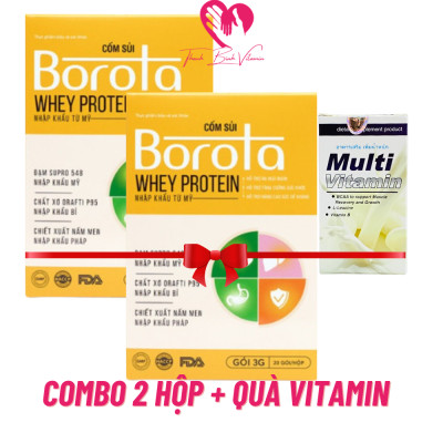 [MUA 2 TẶNG 1] Combo 2 Hộp Cốm Sủi BOROTA Tặng Kèm 1 Hộp Multi Vitamin Thái Lan