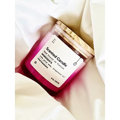 Nến thủy tinh ombre hồng 230g