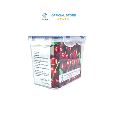 [TẶNG KHAY RÁO NƯỚC] Hộp Đựng Thực Phẩm VIETSON 3200ml Nắp Khóa 4 Cạnh Kín Hơi