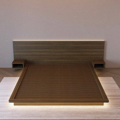 Giường ngủ gỗ CT15 Juno Sofa màu vàng nhạt 