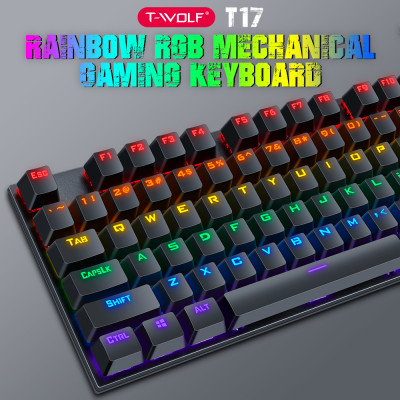 Bàn Phím Cơ T-WOLF T17 USB- Hàng Chính Hãng 
