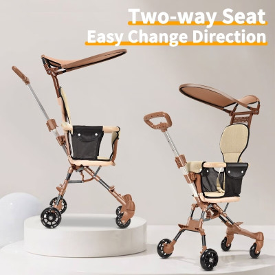 Xe đẩy cho bé, Xe đẩy gấp gọn em bé đi du lịch siêu gọn nhẹ (Tặng Kèm Đệm Ghế, Có Thể Đảo Chiều)