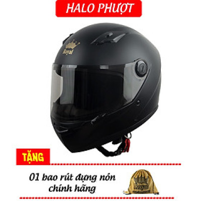Nón bảo hiểm nguyên đầu (Fullface) Royal M136 Đen Mờ