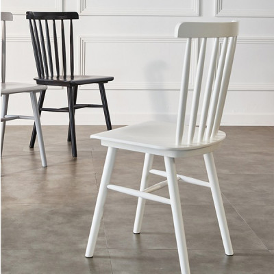 GHẾ BÀN ĂN GỖ XUẤT KHẨU MÀU TRẮNG - STOOL CHAIR WHITE