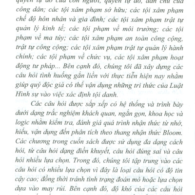 Trắc Nghiệm Luật Hình Sự Việt Nam - Phần Các Tội Phạm (Sách tham khảo; Tái bản có sửa chữa, bổ sung)