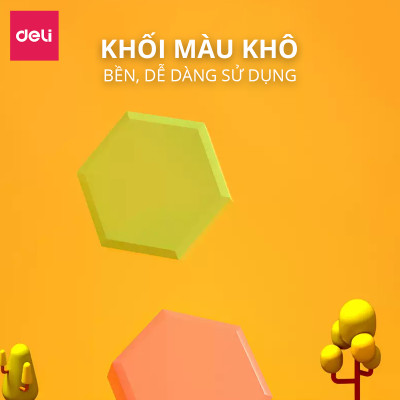 Bộ Màu Nước Nén Water Color Cao Cấp 24 36 48 Màu Tặng Bút Lông Nước, Mút, Cọ, Tẩy, Bút Chì, Gọt, Màu Trắng Deli - Chuyên Dùng Cho Học Sinh, Sinh Viên, Vẽ Mĩ Thuật Chuyên Nghiệp