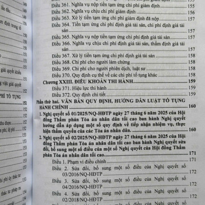 Sách Luật Tố Tụng Hành Chính sửa đổi, bổ sung năm 2025 (V2613T)