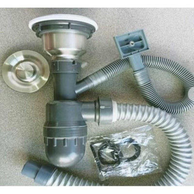 Chậu chén inox 1 hộc kích thước 62x43x23 cm (đầy đủ bộ xả)