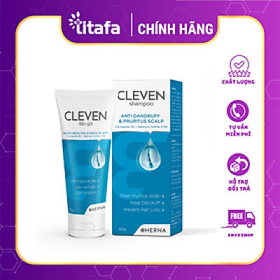 DẦU GỘI CLEVEN NGĂN NGỪA GÀU & NGỨA DA ĐẦU (Chai 50g) – LÀM SẠCH GÀU, GIẢM NGỨA DA ĐẦU VÀ NGĂN NGỪA GÀU TÁI PHÁT