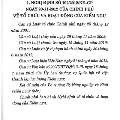 Quy Định Pháp Luật Về Tổ Chức Và Hoạt Động Của Kiểm Ngư