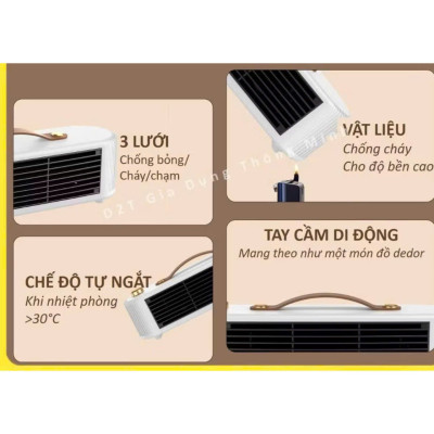 Máy Sưởi Gốm TIKO TK800 Để Bàn Làm Nóng nhanh,Không Gây Khô Da hàng nhập khẩu