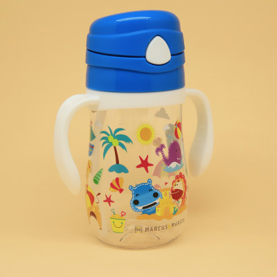 Bình uống nước có ống hút cho bé Tritan Marcus & Marcus, từ 12 tháng - Lucas