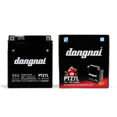 Ắc quy khô miễn bảo dưỡng Đồng Nai PTZ7L | 12V - 7Ah