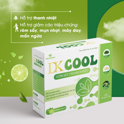 Bột Sủi Thanh Nhiệt DKCOOL Giảm Lở Miệng Nhiệt Miệng Rôm Sẩy - Hộp 10 Gói x 7g