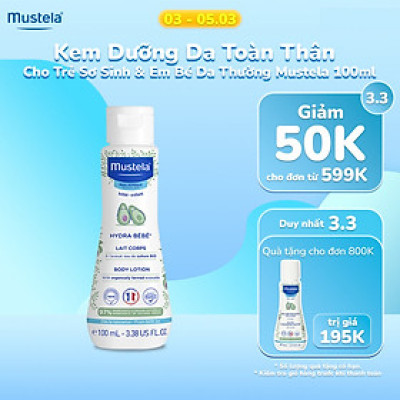 Kem Dưỡng Da Toàn Thân Cho Trẻ Sơ Sinh Và Em Bé Da Thường Mustela (100ml)
