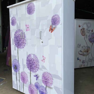 Tủ nhựa đài loan 3 cánh 2 học cao 1m8 hình 3D hoa Bồ Công Anh