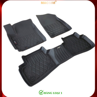Thảm lót sàn xe ô tô KIA Seltos 2019 - nay Nhãn hiệu Macsim chất liệu nhựa TPE cao cấp màu đen