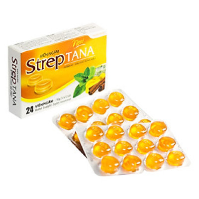 Viên ngâm ho Streptana hỗ trợ làm giảm ho bảo vệ sức khỏe - Hộp 24 viên