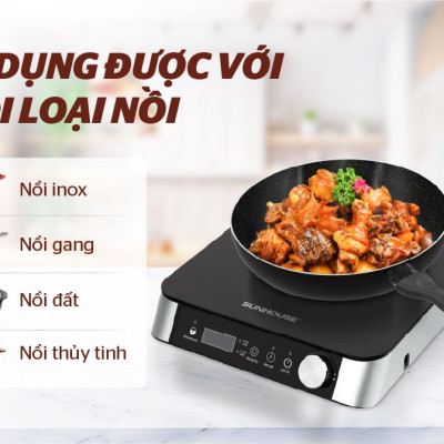 BẾP HỒNG NGOẠI HAI VÒNG NHIỆT SUNHOUSE SHD6024 - Hàng Chính Hãng