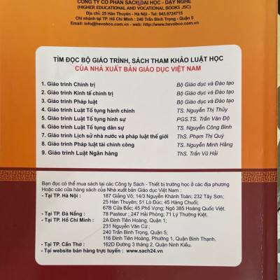 Tài liệu thảm khảo môn pháp luật dùng cho đào tạo trình độ trung cấp chuyên nghiệp